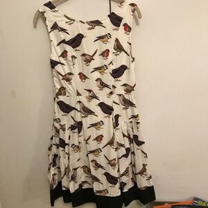 Eshakti Bird Sleeveless Fit and Flare Dress size small